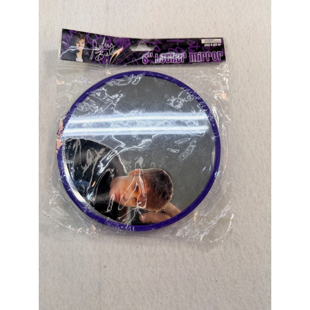 Justin Bieber 2012 Official Purple 6 Inch Magnetic Locker Mirror Bravado 811672